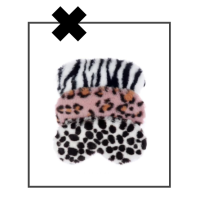 Slaapmasker fluffy panterprint roze